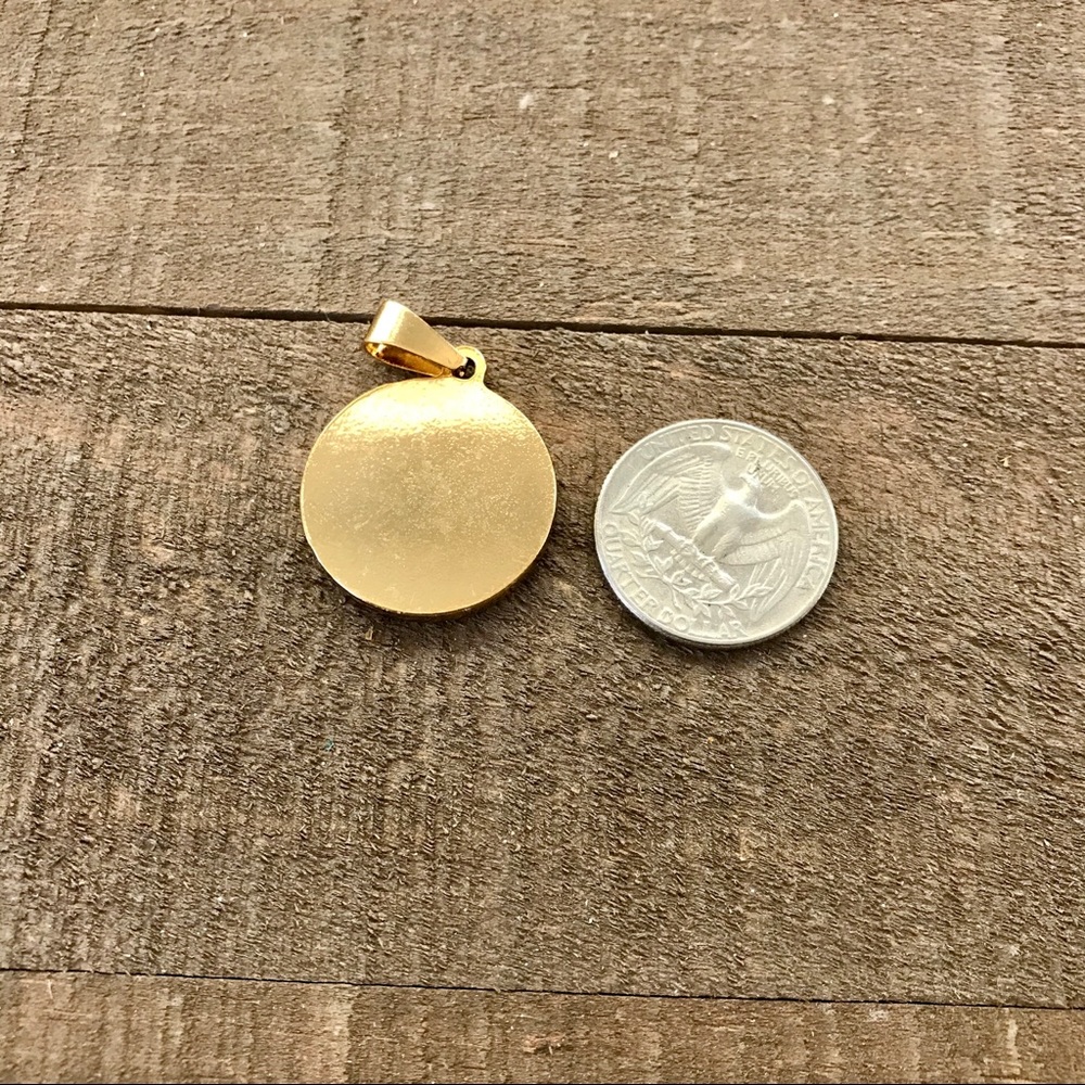 ๐ Sagittarius Gold Coin Pendant Necklace Stainless Steel - Picture 4 of 4